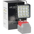 thumbnail image 1 of Portable LED Work Light for Milwaukee 18v Battery, 60W 6000LM Cordless Flood Lights with Low Voltage Protection and USB & Type C Charger Port, 1 of 8