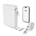 thumbnail image 1 of Portable Label Maker Machine with Tape - HP2 Bluetooth Label Printer for Storage, Office, Home, Mini Smart Phone, White, 1 of 12