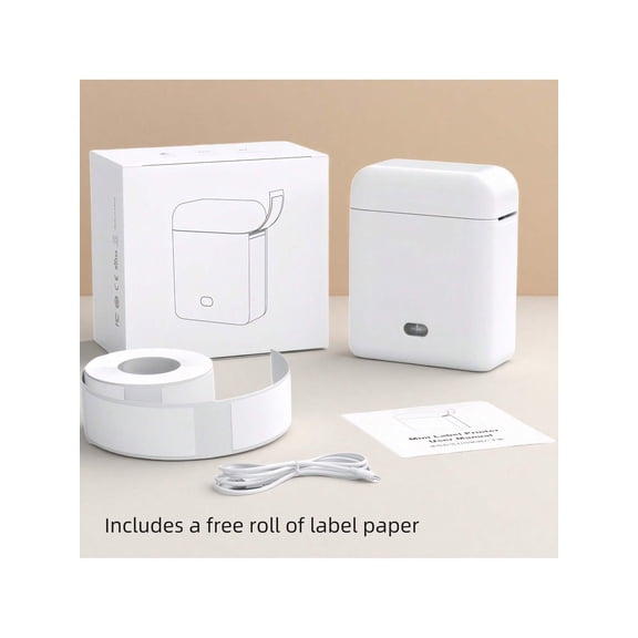 Portable Label Maker Machine with Tape - Wireless Mini Thermal Printer, Inkless Bluetooth Sticker Printer for Home, Office, DIY Projects