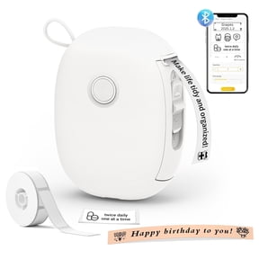 Portable Label Maker Printer for Home and Office - Baokaler Thermal Bluetooth Device, Inkless Sticker Printing, Customizable Text or Designs, iOS and Android Support