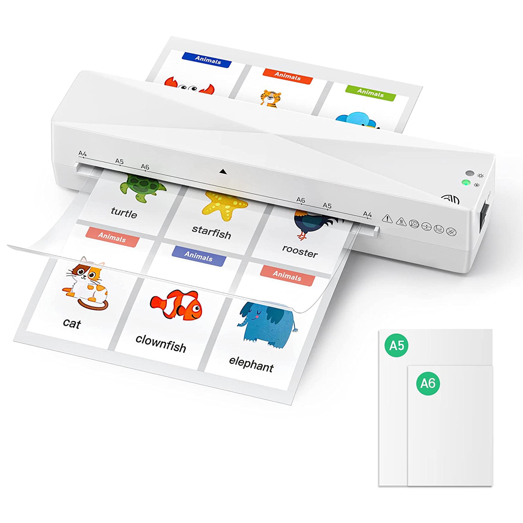 Brig Bliv sammenfiltret Døds kæbe Portable Laminator A4 with Hot Cold Modes, Blusmart 9 inch Thermal  Laminating Machine with Laminating Sheets for Home Office School, 10  Thermal Laminating Pouches, White - Walmart.com