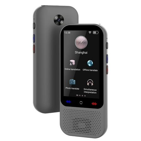 Portable Language Translator Device with 138 Languages Voice Translating 19 Offline Translation Simultaneous Interpretation Support Voice Video Recording