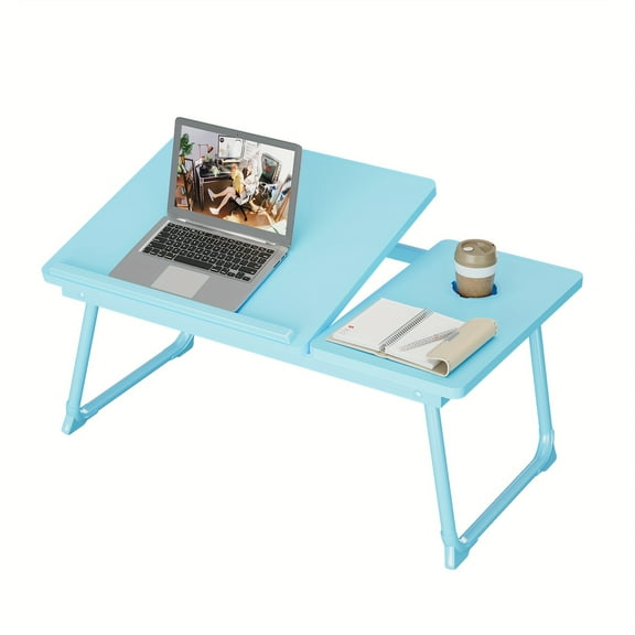 Portable Lap Desk - Adjustable Folding Bed Tray with Laptop Stand & Small Computer Desk for Adults, Ideal for Eating, Writing, Couch, & Breakfast in Bed