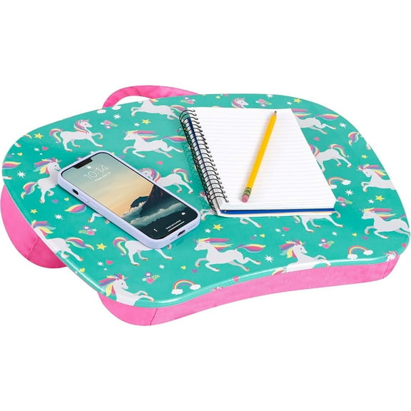 Portable Lap Desk with Cushion - Unicorn - Fits up to 15.6 Inch Laptops