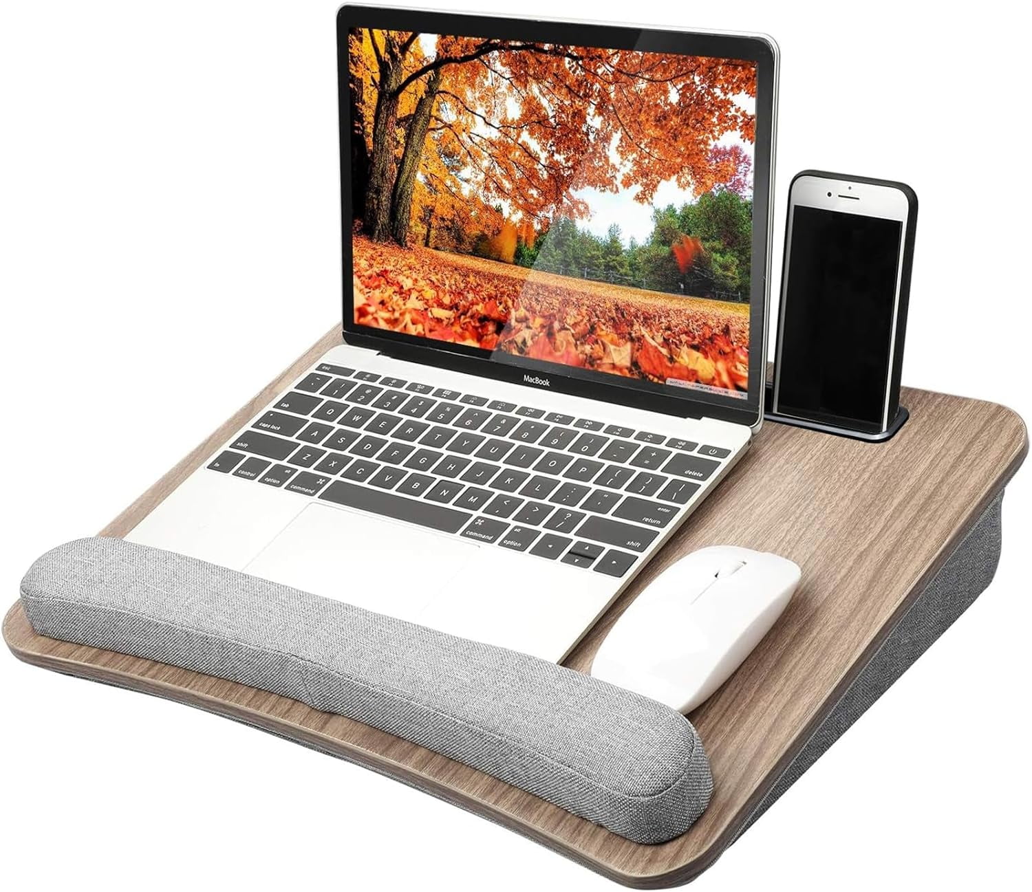 Portable Lap Laptop Desk with Pillow Cushion Fits up to 15.6 inch Laptop with Anti Slip Strip Storage Function for Home Office Students Use as Computer Laptop Stand Book Tablet Walmart