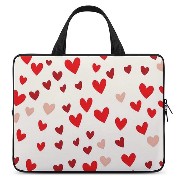 Portable Laptop Bag Wear-Resistant Scratch-Resistant Waterproof Portable Travel Red Heart Symbol 15inch