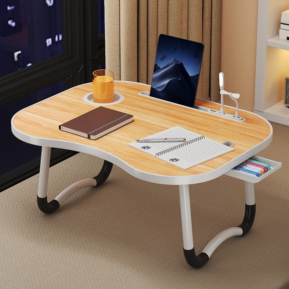 Portable Laptop Bed Tray - Multifunctional Tray Stand, Bed Table Desk Computer Desk, - Perfect for Eating in Bed, on Sofa, on Floor, Durable and Foldable, for Reading and Writing - Stable