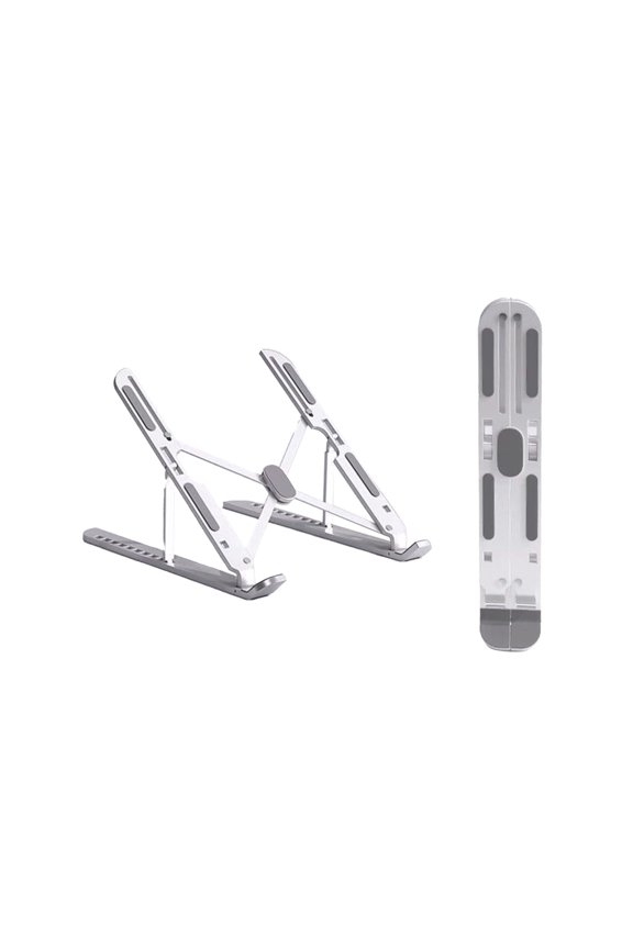 Portable Laptop Stand Aluminum Alloy Foldable Riser with 10 Height Adjustments 360° Rotation Ergonomic Notebook Holder for Desk Home Office Travel Cooling Triangle Support for All Laptops