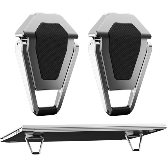 Portable Laptop Stand Mini Aluminum Keyboard Riser Foldable Cooling Pad Ergonomic Adjustable Laptop Stand Holder for 11.6-17 Inch Laptops for MacB00k Air/Pro Silver