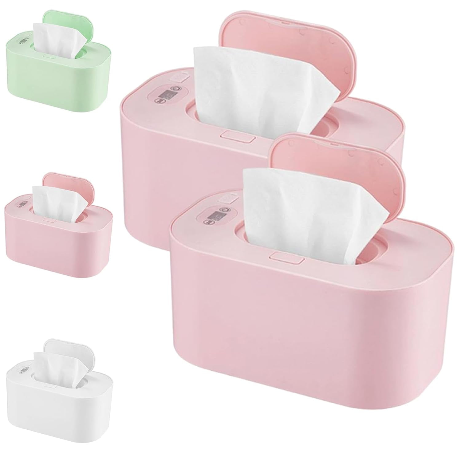 Portable Large Capacity Wipes Warmer Dispenser with LED Display, Adjustable Wet Wipes Holder, Wipe Warmer, Quiet and Evenly Overall