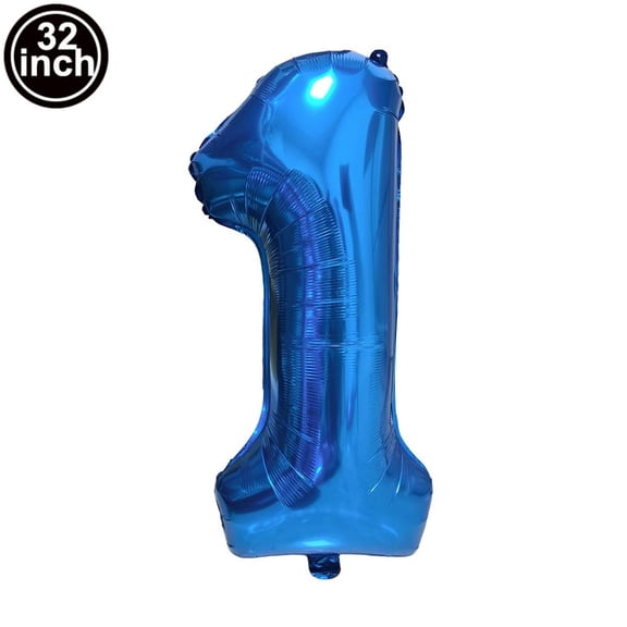 Portable Large Numbers Balloon 0 1 2 3 4 5 6 7 8 9 Birthday Digit Bachelorette Balloons Figure 32 Inch, Blue from Typpkmm