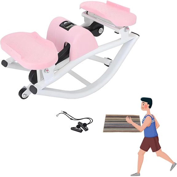 Portable Lateral Rocking Stepper, Rock Stepper Side to Side, Stepper for Exercise at Home with Digital Display & Non-Slip Mat Knee-Friendly for Gift