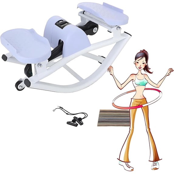 Portable Lateral Rocking Stepper, Rock Stepper Side to Side, Stepper for Exercise at Home with Digital Display & Non-Slip Mat Knee-Friendly for Gift