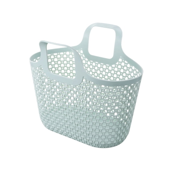 Portable Laundry Basket Large Capacity Hollow Plastic Storage Bin Lightweight Clothes Hamper For Bathroom Closet Bedroom Blue