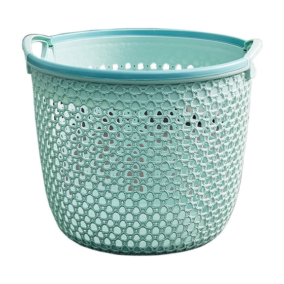 Portable Laundry Hamper Open Weave Storage Basket with Handles for Towels Bedding Bathroom Organization Closet Dormitory