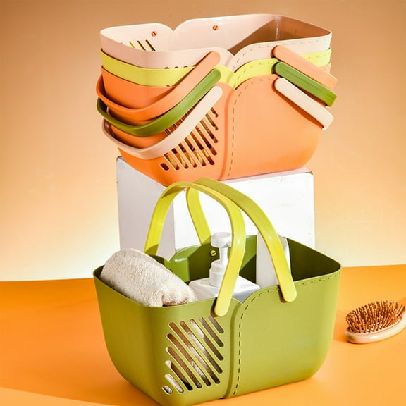 Portable Laundry Storage Basket, Mesh Material, Drainable, Stackable, Modern Design, Family Use, Bathroom Laundry Room, Grocery Gear Drainer TOPLIU