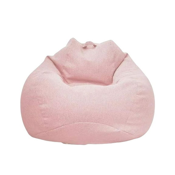 Adult Size Bean Bag Cover, Medium Beanbag Without Filling, Children Stuffed Animal Toys Storage Beanbag Covers Only (Pink)