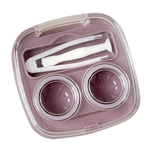 Portable Leak Proof Contacts Lens Case, Compact Travel Contacts Lens Storage Box, Dustproof Scratch Proof Double Lens Holder, Lightweight Mini Daily Business Trip Gym Outdoor Organizer