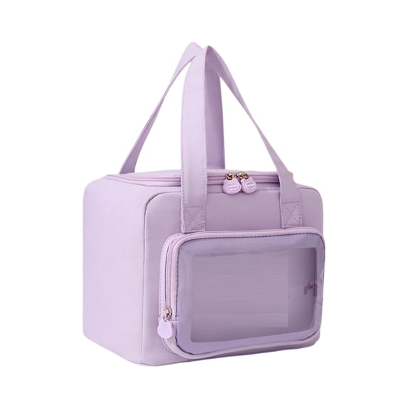 Portable Leakproof Insulated Lunch Bag for Women Reusable Lunch Tote Cooler Bag Soft Expandable Thermal Lunchbox Food Carrier Pouch for Work Picnic,Purple