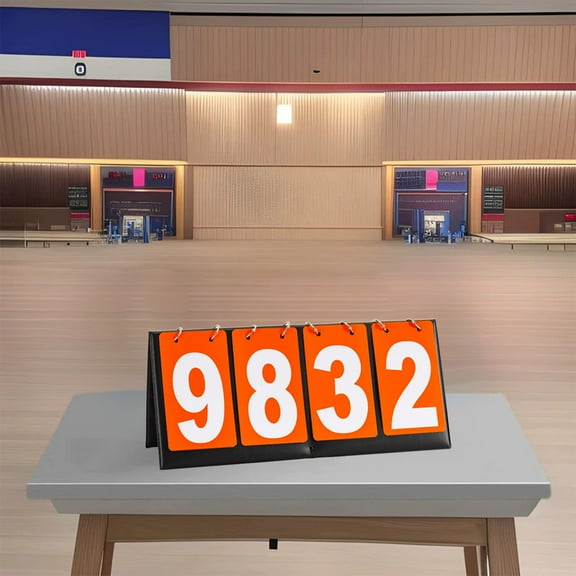 Portable Leather Race Scoreboard Flip Style PU Card Waterproof Foldable 20x16x11cm 36x16x11cm for Basketball Badminton Table Tennis Games Tournament Referee Scorekeeping Sports Event Display