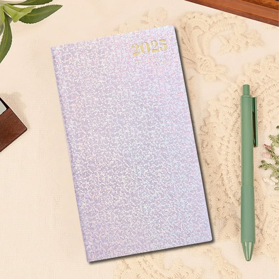 Portable Leather Schedule Planner Notebook 7x4.3 inch Daily Organizer with Thick Paper 200g Premium Writing Journal Smooth Writing Surface Multiple Colors Perfect for School Work Travel