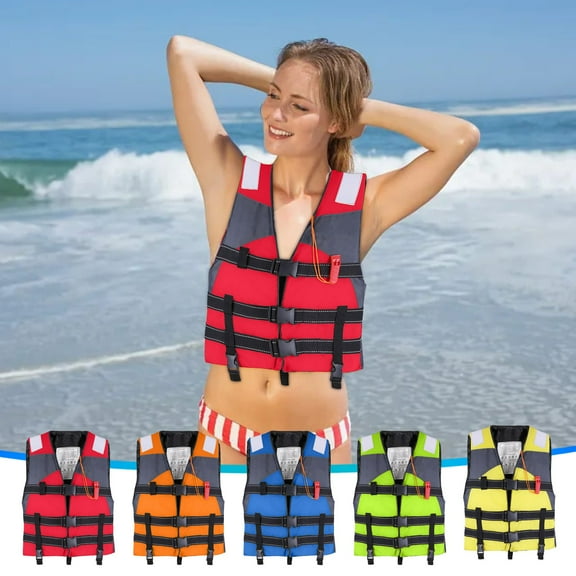 Portable Life Jackets Life Vests, High Buoyancy Floating Vest, Portable Inflatable Snorkel Oxford Cloth Vest, Perfect for Swimming Pools, Fishing, Lakes, & Ocean