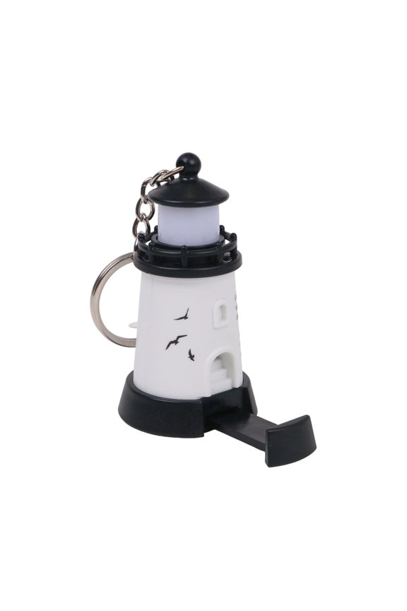 Portable Lighthouse Theme Stand with Glow Keychain for 3-7 Inch Screens