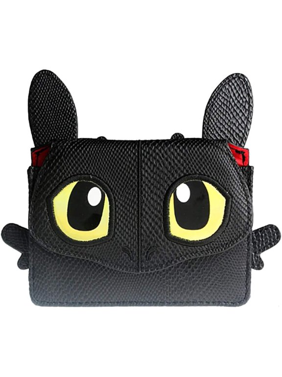 Portable Lightweight PU Leather Cute Dragon Face Pattern Coin Purse, Practical Daily Card Holder Cash Case