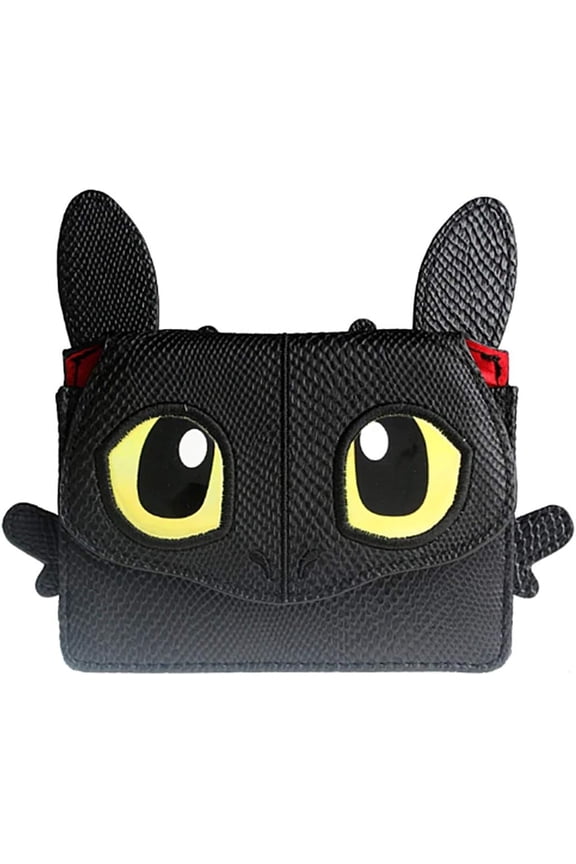 Portable Lightweight PU Leather Cute Dragon Face Pattern Coin Purse, Practical Daily Card Holder Cash Case
