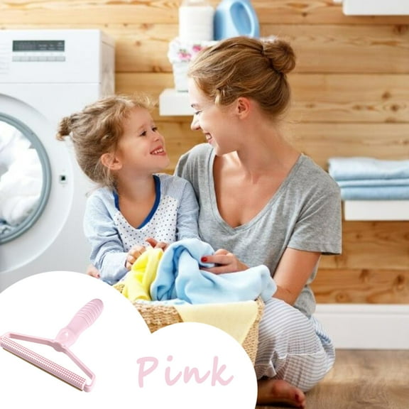 Portable Lint & Pet Hair Remover, Fabric Shaver for Sweaters, Coats, Woolen Fabrics, Copper Blade Fuzz Remover, Pink Handheld Defuzzer, Clothing Refresher, By Preplabs