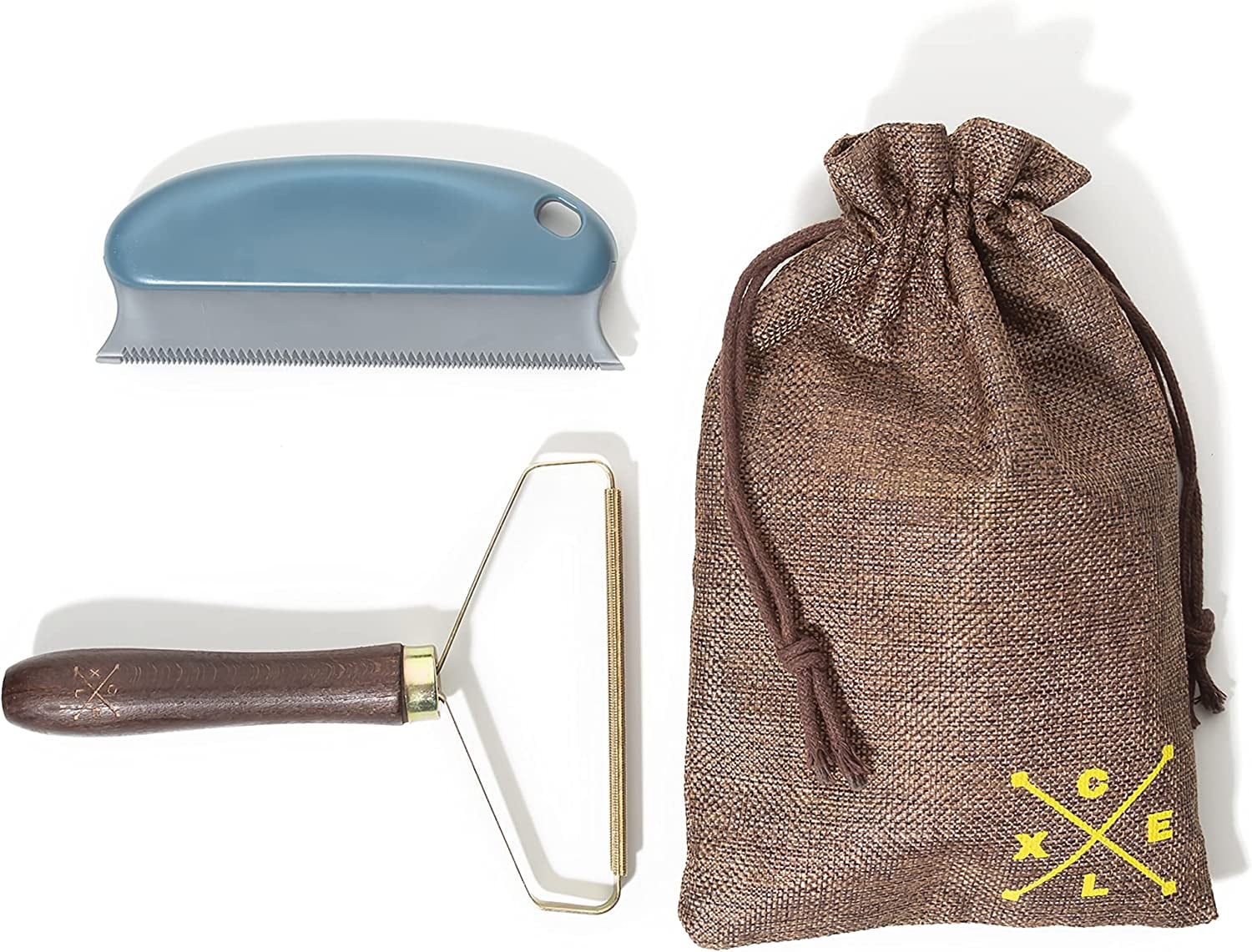 Portable Lint Remover | Brush Fabric Shaver Reusable Double Sided Metal Roller Pet Hair for Carpet & Couch| Sweater Removes Clothes Fuzz Shaver.