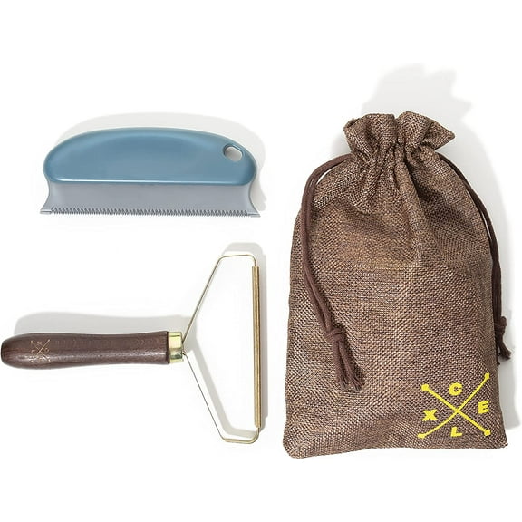 Portable Lint Remover | Brush Fabric Shaver Reusable Double Sided Metal Roller Pet Hair for Carpet & Couch| Sweater Removes Clothes Fuzz Shaver.