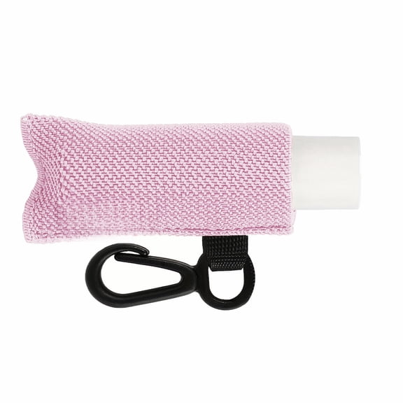 Portable Lip Balm Storage Bag with Keyring Elastic Clip On Lipstick Holder Keychain Practical Travel Accessory