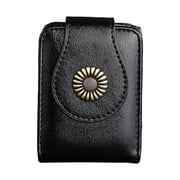 Portable Lipstick Case with Mirror for Women, Retro Mini Travel Cosmetic Pouch for 2-3 Lipsticks, PU Leather Pocket Organizer Bag