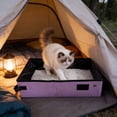 thumbnail image 1 of Portable Litter Box,Travel Litter Box,Portable Cat Travel Litter Box with Lid, Leak-Proof and Collapsible, Cat Travel Essentials for Car, Hotel, Airplane and Other(PurpleS 16*11*4IN), 1 of 6