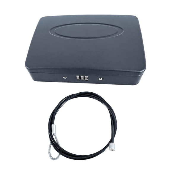 Portable Lock Safe Box with Cable for Travel and Electronic Storage