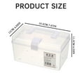 thumbnail image 1 of Portable Lockable Plastic Storage Box with Handle First Aid Kit Organizer Medicine Case Multi Purpose Toolbox for Home Car and Travel, 1 of 7