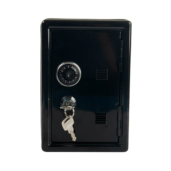 Portable Lockable Safe Box, Stylish Mini Metal Coin And Item Organizer
