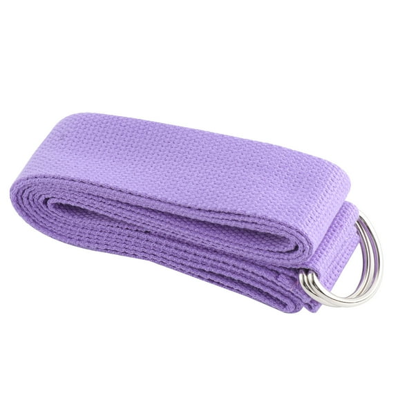 Portable Long Yoga Pilates Exercise Stretching Belt Fitness Training Strap Belt (Purple)