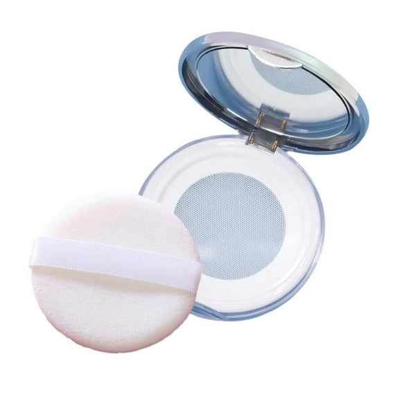 Portable Loose Powder Container with Mirror, Empty Compact Case for Makeup (Clorful)