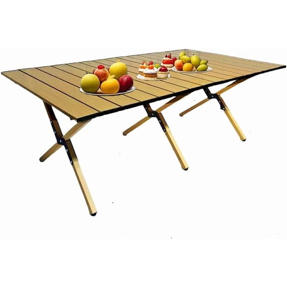 Portable Low Alluminum Roll Up Travel Folding Table for Beach, Camping, & Picnic  Compact, Lightweight, Multi-Purpose Indoor Outdoor Use