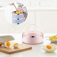 thumbnail image 1 of Single-Layer Stainless Steel Bento Lunch Box, Portable Insulated Lunch Box with Hadle and Airtight Hole, Stackable, Leak-Proof for Office, Travel, Picnic(Pink), 1 of 7