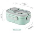 thumbnail image 1 of Portable Lunch Box Compartment Wheat Straw Bento Carrying Handle Box Reusable Tableware Containers Meal Snack Food Containers, 1 of 9