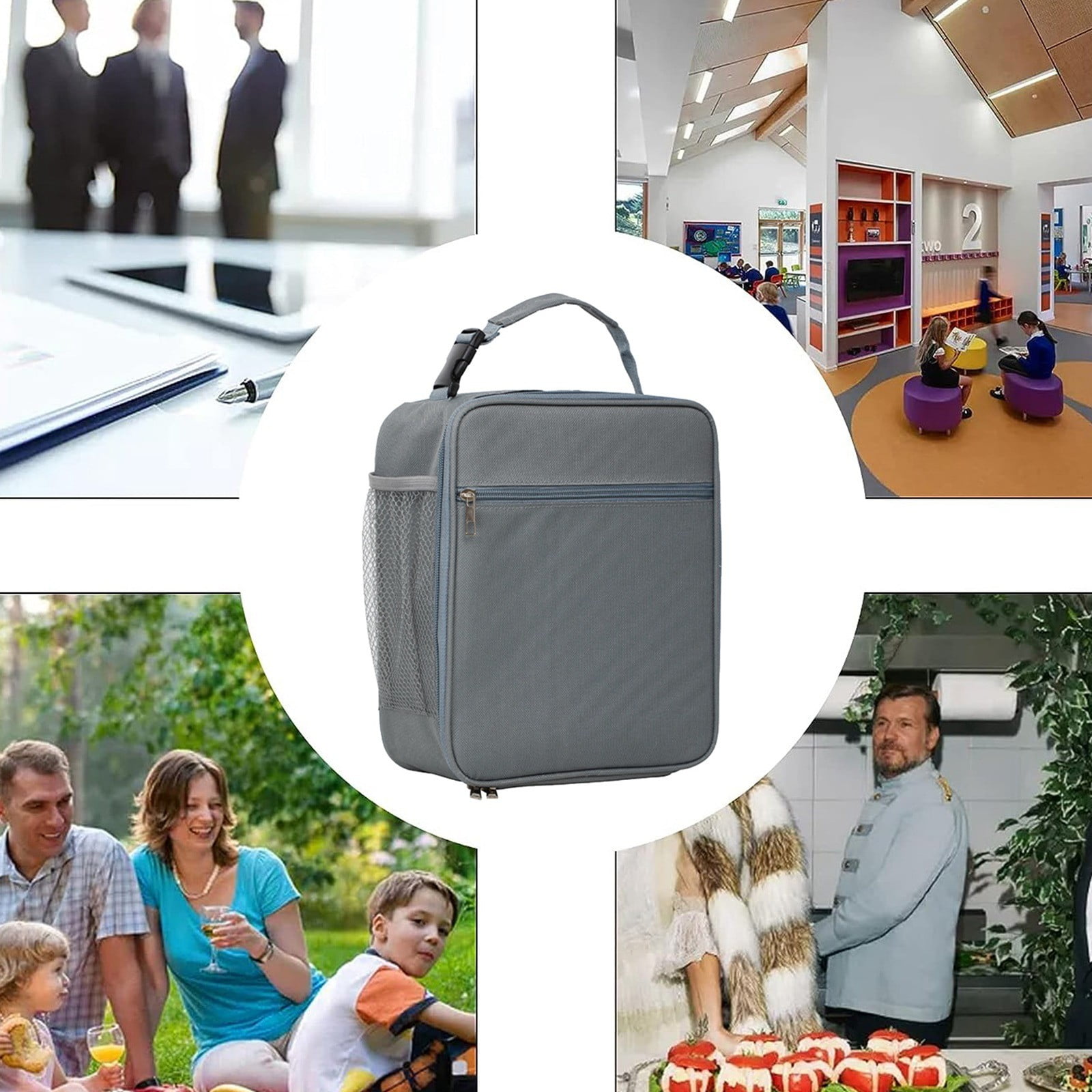 Portable Lunch Box Insulation Bag Student Portable Lunch Bag With Rice