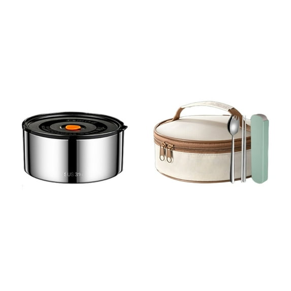 Portable Lunch Box Stainless Steel Food Storage Container Easy to Clean