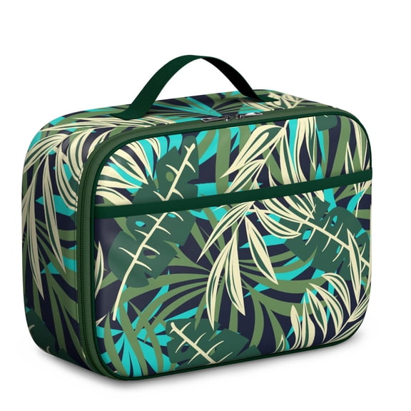 Portable Lunch Pouch With Vibrant Colorful Boho Floral Print, Insulated, Washable, Durable Thermal Carrier For School, Daycare, And Picnics