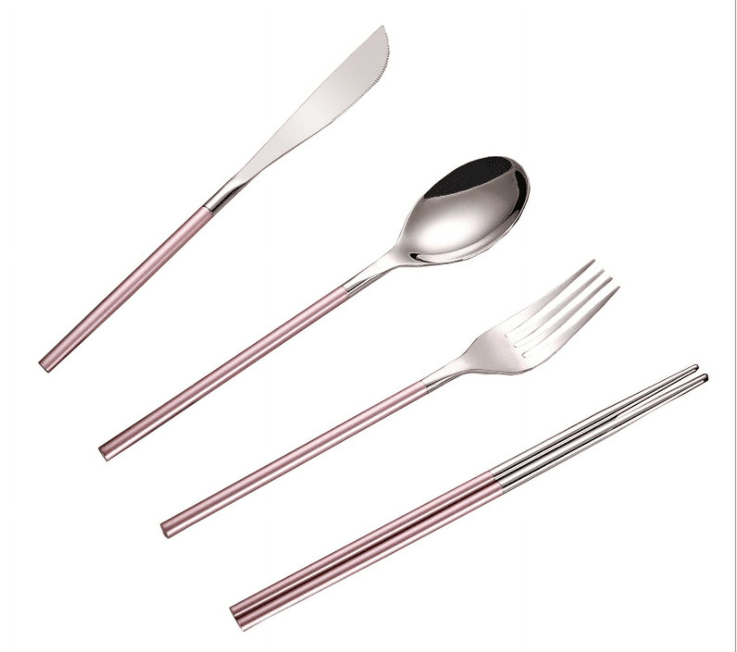 Portable Lunch Utensils Set for Work Office School Reusable Stainless