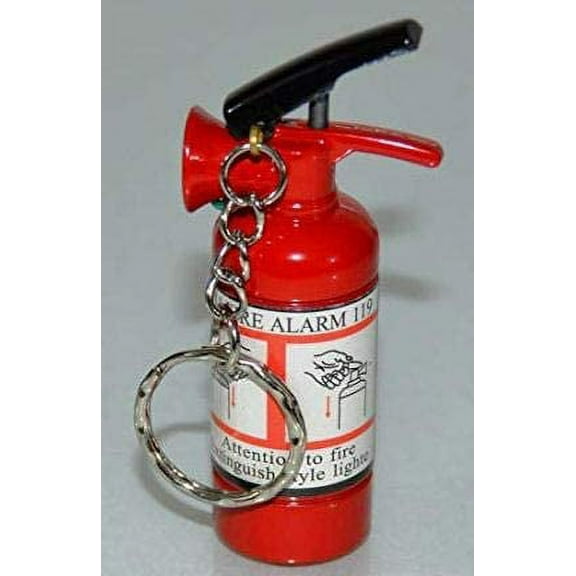 Portable Luxury Fire Extinguisher Key Chain Design Shaped Portable Butane Flame Gas Cigarette Windproof Refillable Lighter (GD-1339, FREE CAR sticky pad for Phone PDA MP3 MP4)