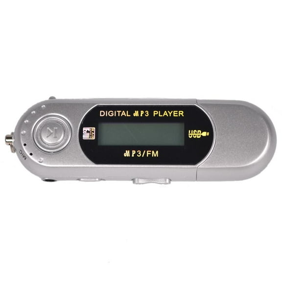 Portable MP3 MP Player, Radio Reciever Voice , LCD Screen Support USB Flash Drive (4GB), Reader Function - Sliver