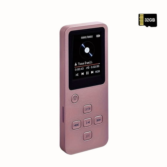 Portable MP3/MP4 Player, 32GB, LCD Display, Rechargeable, Multi-Color for Running, Gym, Sports & Outdoor Activities